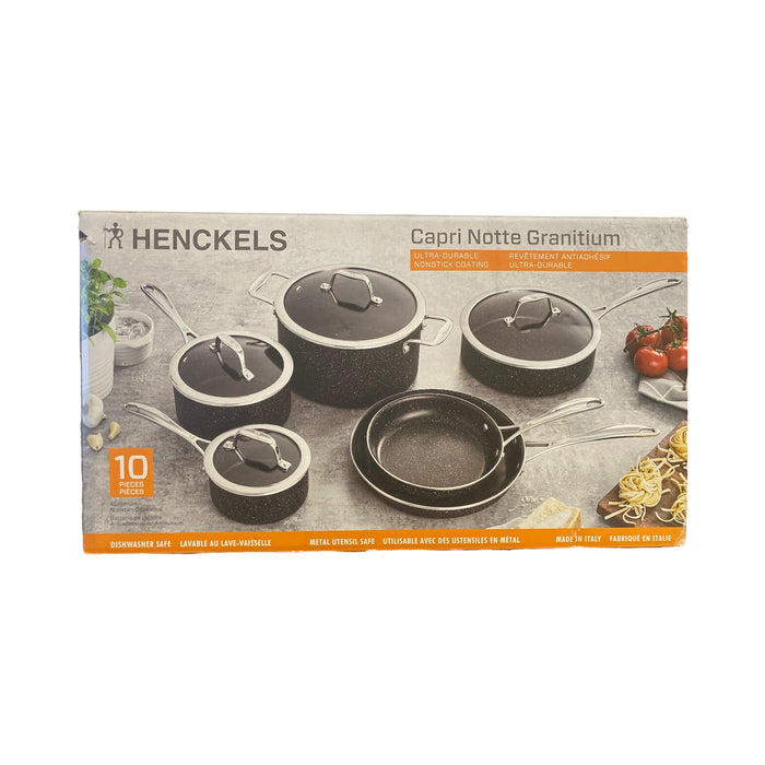 Henckels Capri Notte Granitium Ultra Durable 10-Piece Nonstick Cookware Set