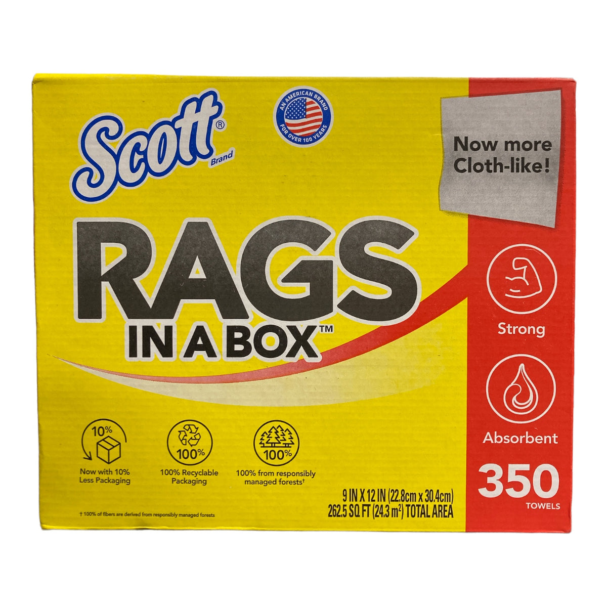 Scott All Purpose Shop Cloth Like Rags In a Box, 350 sheets 9