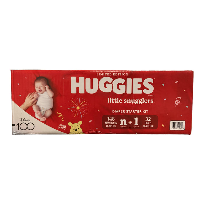 Huggies Little Snugglers Diapers Combo Pack, New Born 148ct, Size 1 32ct