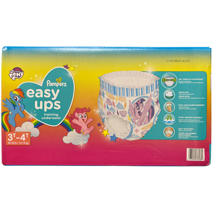 Pampers Easy Ups Training Underwear for Girls, 3T-4T (30-40 lbs), 124ct