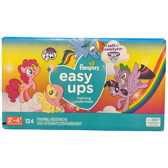 Pampers Easy Ups Training Underwear for Girls, 3T-4T (30-40 lbs), 124ct