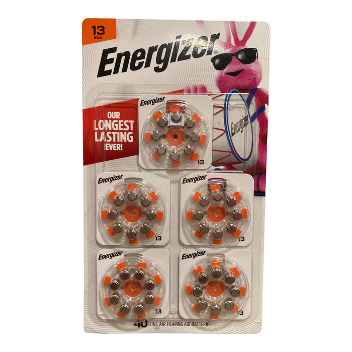 Energizer Hearing Aid Button Batteries Size 13, 40pk