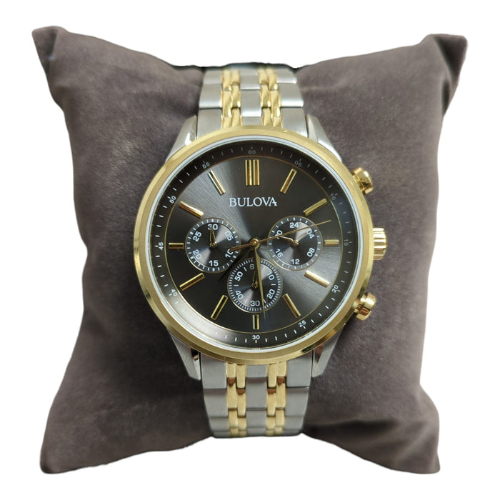 Bulova Classic Two-Tone Stainless Steel Watch, Grey Dial, 98A215