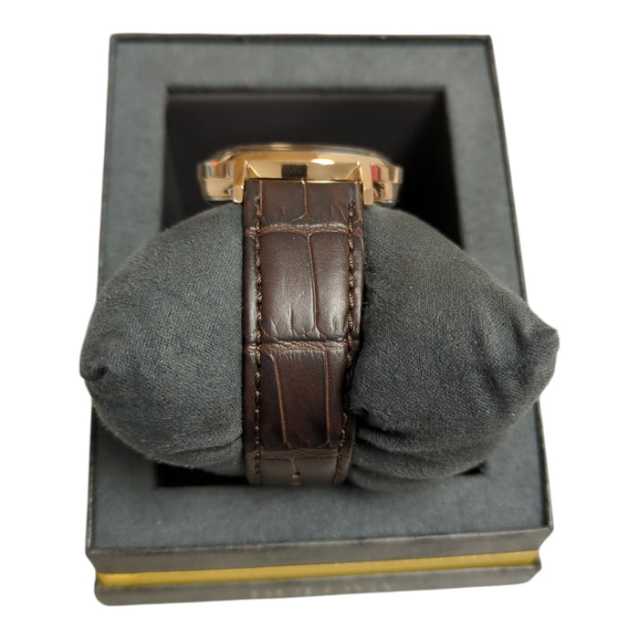 Bulova Men's Classic Aerojet Automatic Watch, Rose Gold/Brown Leather