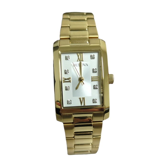 Bulova Women's Classic Diamond Gold-Tone Bracelet Watch, 21mm, 97P175