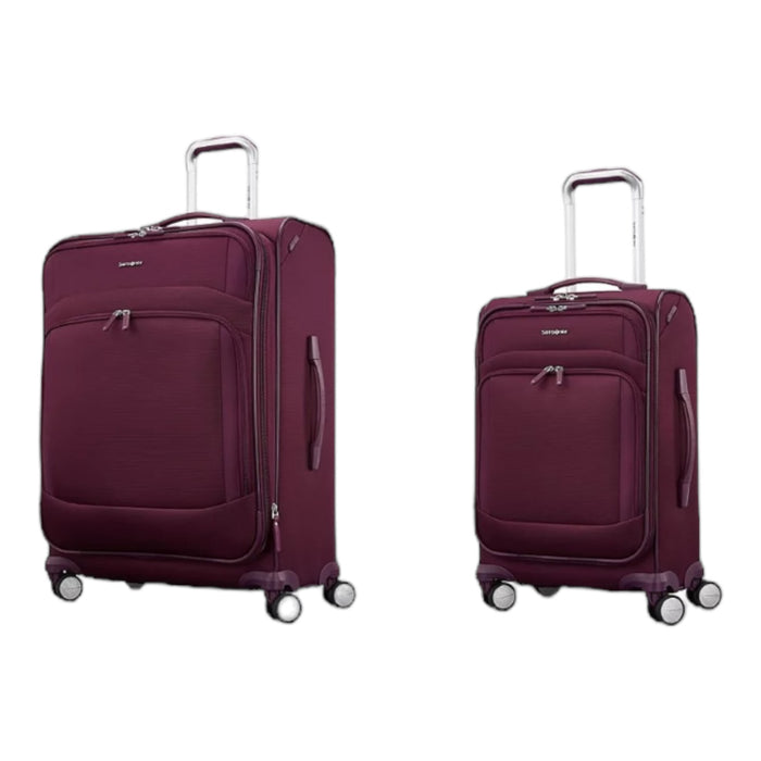 Samsonite Xpression LTE Softside Spinner 2 Piece Luggage Set, Deep Purple