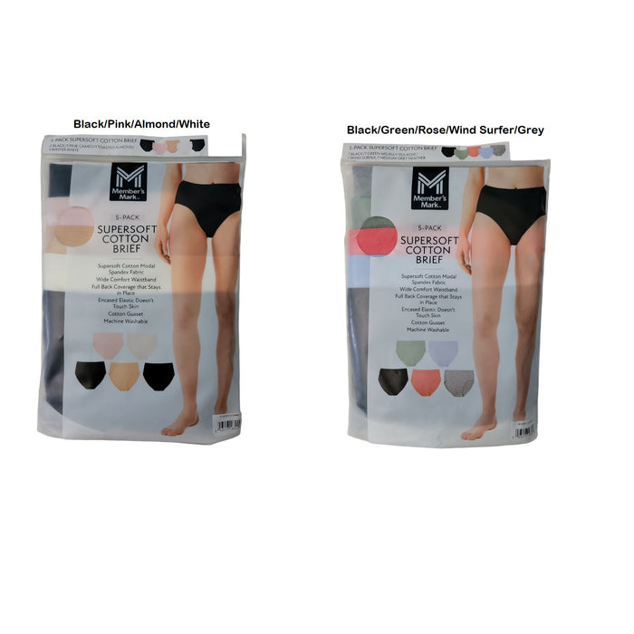 Member's Mark Women's 5-Pack Super-Soft Cotton Brief