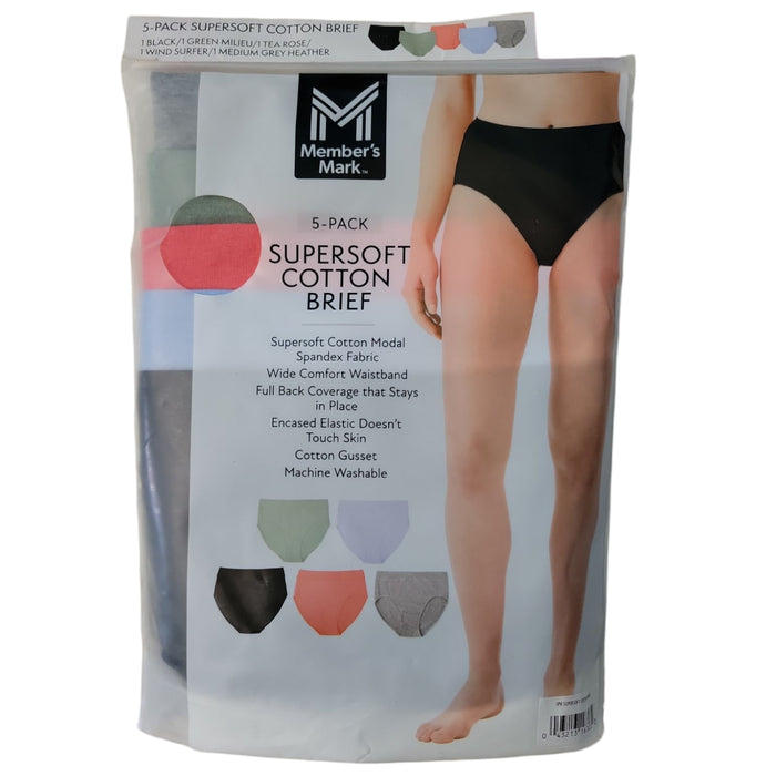 Member's Mark Women's 5pk Super Soft Cotton Brief