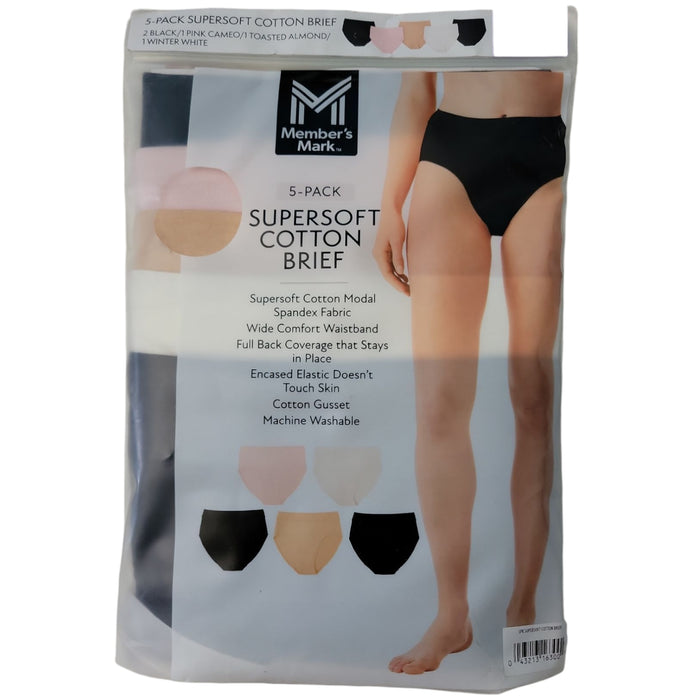 Member's Mark Women's 5-Pack Super-Soft Cotton Brief