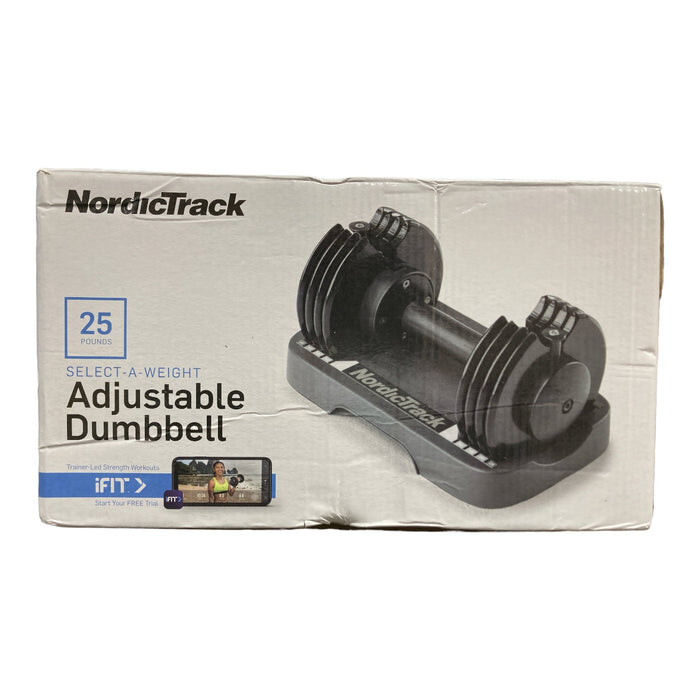 NordicTrack Select-A-Weight Adjustable Dumbbell, 5LBS-25LBS, SIngle