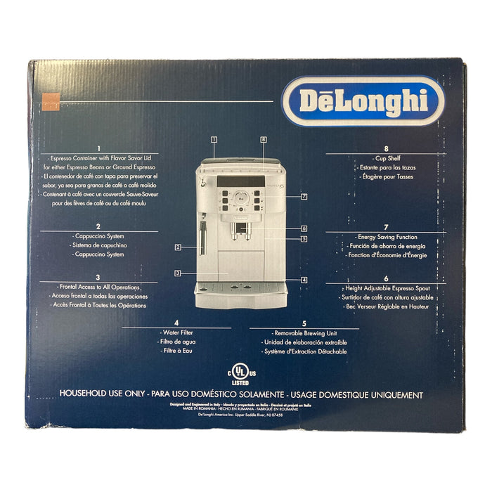 DeLonghi Magnifica XS Fully Automatic Espresso & Cappuccino Maker, Silver