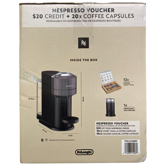 Nespresso Vertuo Next Espresso & Coffee Maker with Aeroccino 3 Milk Frother