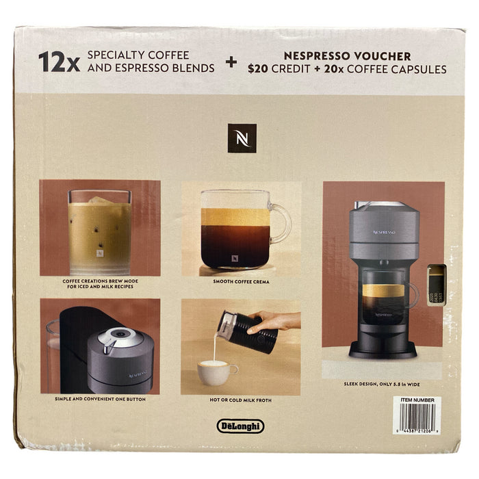 Nespresso Vertuo Next Espresso & Coffee Maker with Aeroccino 3 Milk Frother