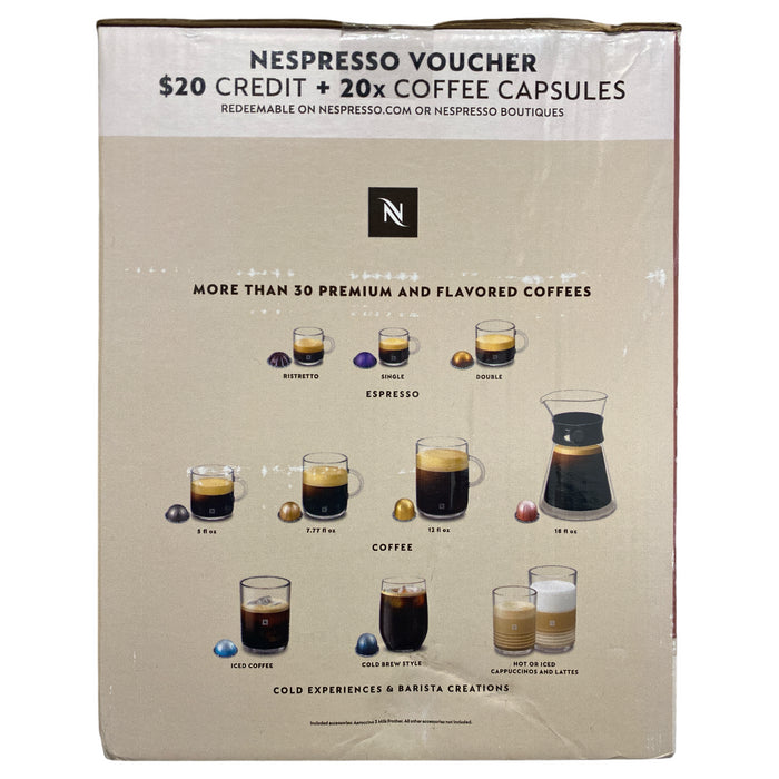 Nespresso Vertuo Next Espresso & Coffee Maker with Aeroccino 3 Milk Frother