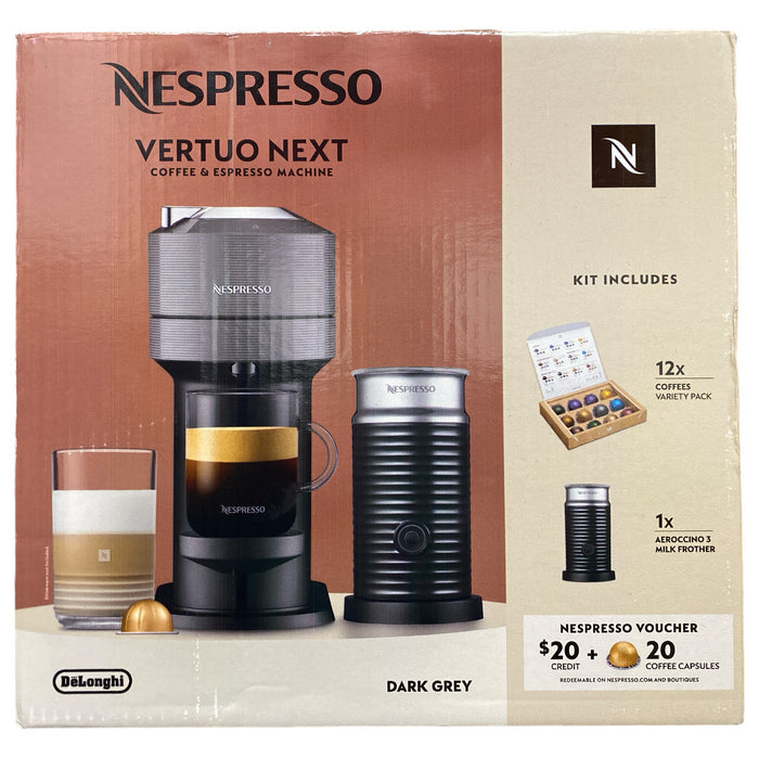 Nespresso Vertuo Next Espresso & Coffee Maker with Aeroccino 3 Milk Frother