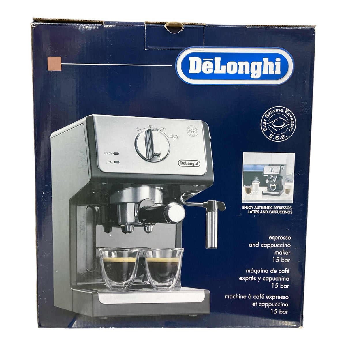 DeLonghi 15 Bar Espresso & Cappuccino Maker with Manual Frother, ECP32