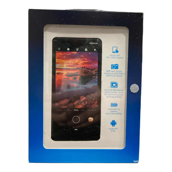 Nokia 3.1A 4G LTE 5.45" LCD Display, AT&T Prepaid, 32GB