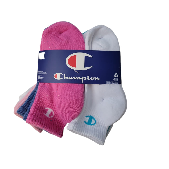 Champion Kids Breathable Moisture Wicking 8-Pack Quarter Sock