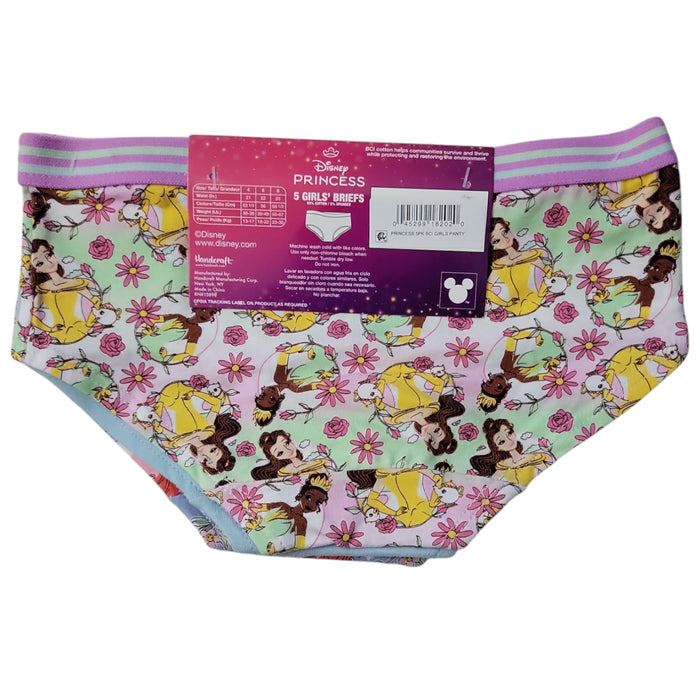 Character Girls Stretch Mid-Rise Easy Care Soft Breathable 5-Pack Brief