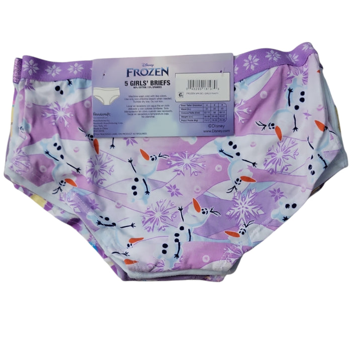 Character Girls Stretch Mid-Rise Easy Care Soft Breathable 5-Pack Brief