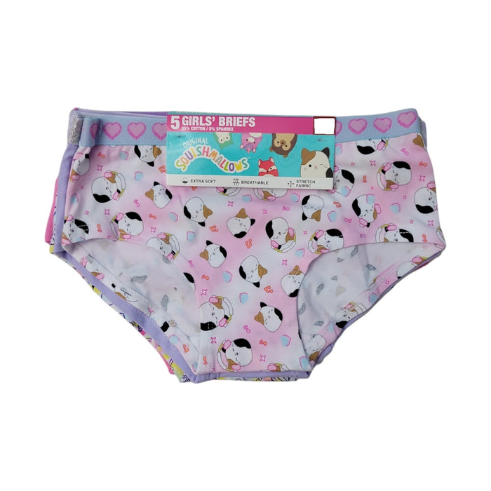 Character Girls Stretch Mid-Rise Easy Care Soft Breathable 5-Pack Brief