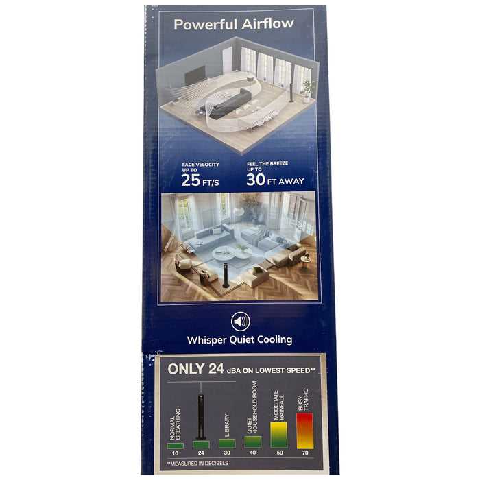 Lasko 42" Oscillating 12-Speed DC Tower Fan with Remote, TDC425