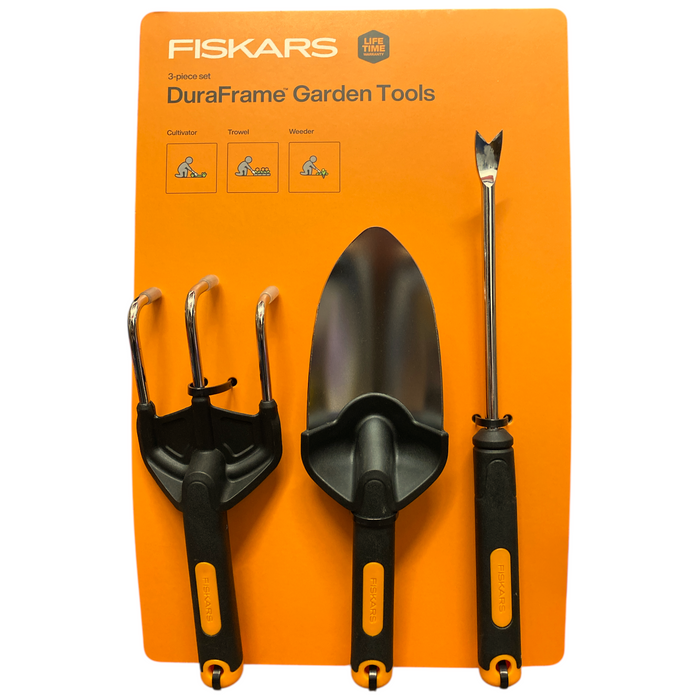 essentials 3 piece garden tool set Fiskars 3-Piece Gardening Hand Tool Set, Cultivator, Trowel, Weeder — Ewirelessgear