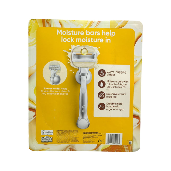 Gillette Venus MoistureGlide Women's Razor, 5 Blade, Handle & 10 Cartridges