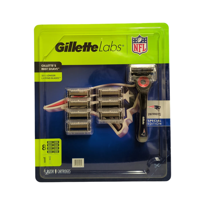 Gillette Labs NFL Men's Razor, Handle & 8 Cartridges