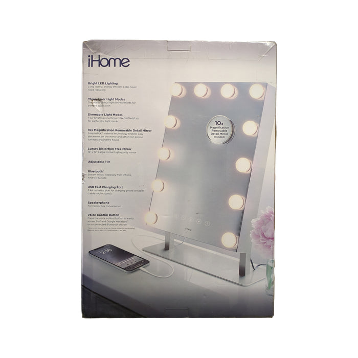 iHome LED Illuminatd Beauty Hollywood Pro Bluetooth Vanity Mirror, iCVBT15