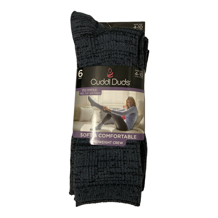 Cuddl Duds Women's Super Soft Midweight Crew Socks