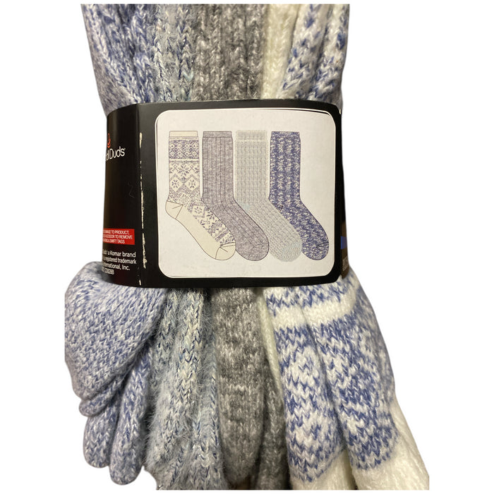 Cuddl Duds Women's Plushfill Super Soft Comfort Boot Socks, 4 Pair