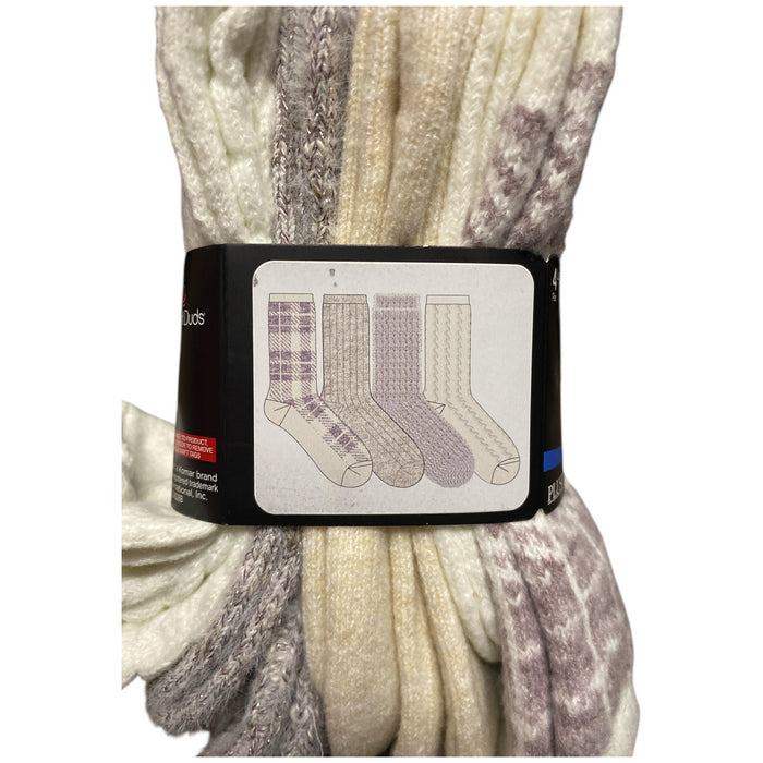 Cuddl Duds Women's Plushfill Super Soft Comfort Boot Socks, 4 Pair