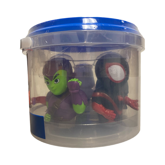 Disney Marvel Spidey & His Amazing Friends Bath Squirter Bucket Set Toy, 6pc