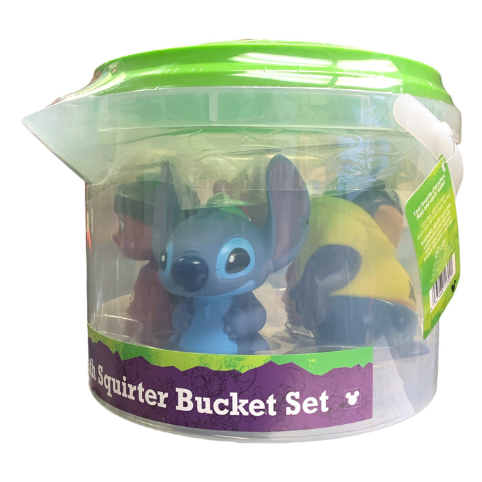Stitch 6-Piece Bath Squirter Bucket Set, 5 Squirt Toys and Storage Bucket