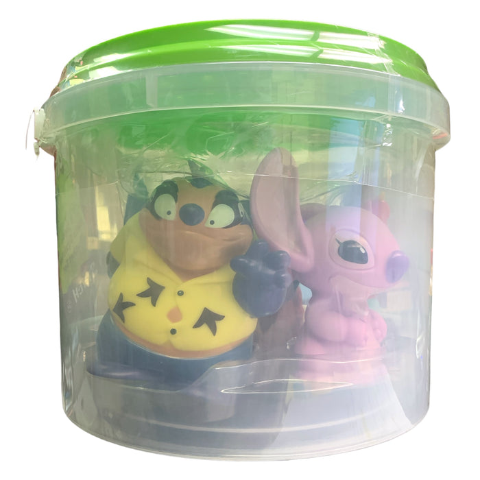 Stitch 6-Piece Bath Squirter Bucket Set, 5 Squirt Toys and Storage Bucket