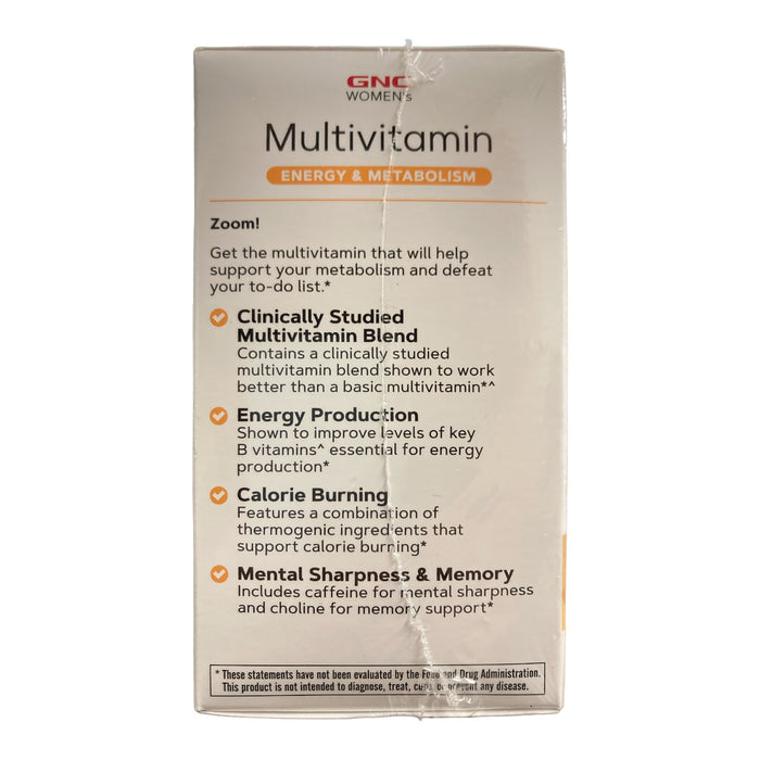 GNC Women's Energy & Metabolism Time-Release Multivitamin, 2ct, 90 Tablets