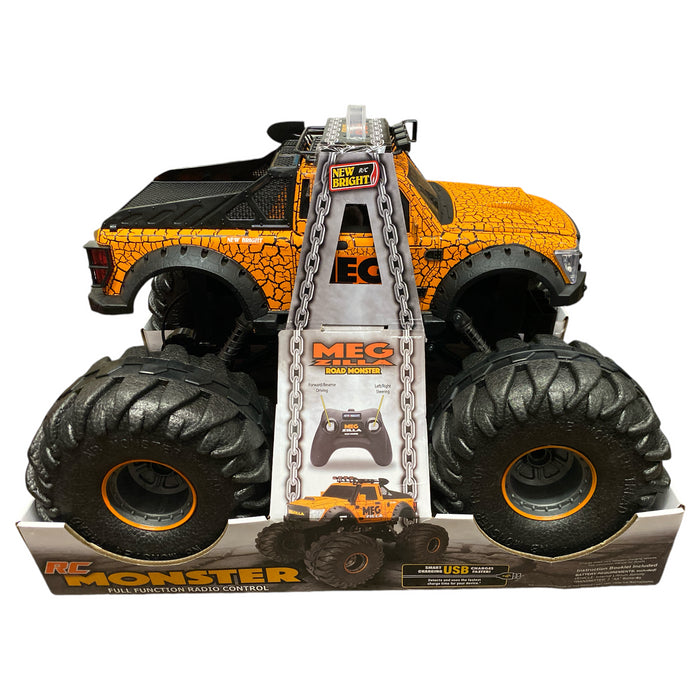 New Bright 1:8 Scale RC Monster Truck, Rechargeable Battery, Megzilla