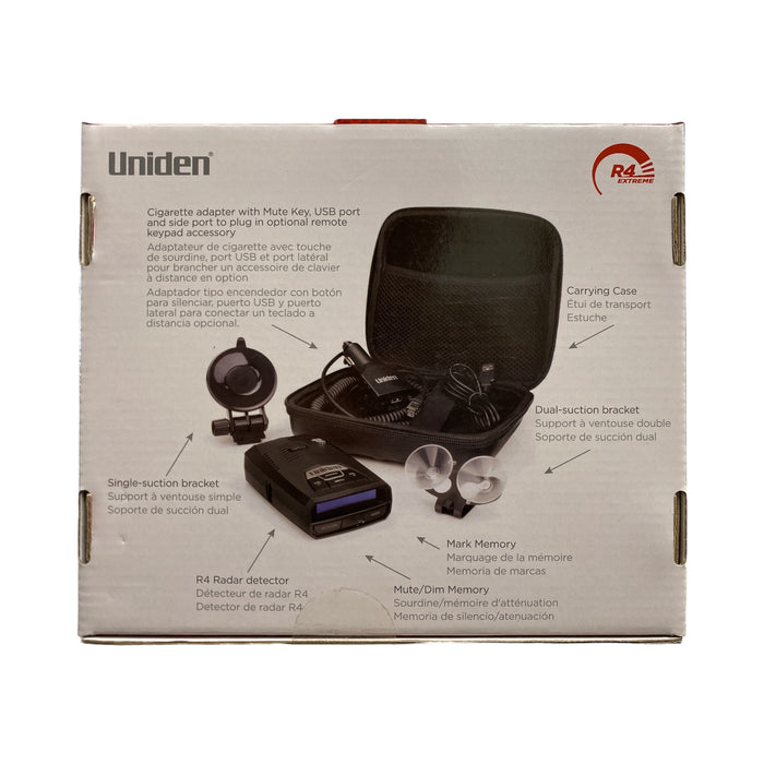 Uniden R4 Extreme Long-Range Radar/Laser Detector w/ GPS and Voice Alerts, Black