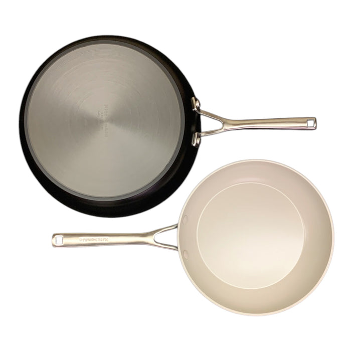 KitchenAid Hard Anodized Ceramic Nonstick 2-Piece Fry Pan Set, Black