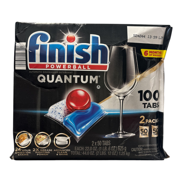 Finish Quantum Powerball Dishwasher Detergent Tablets, 100 Count