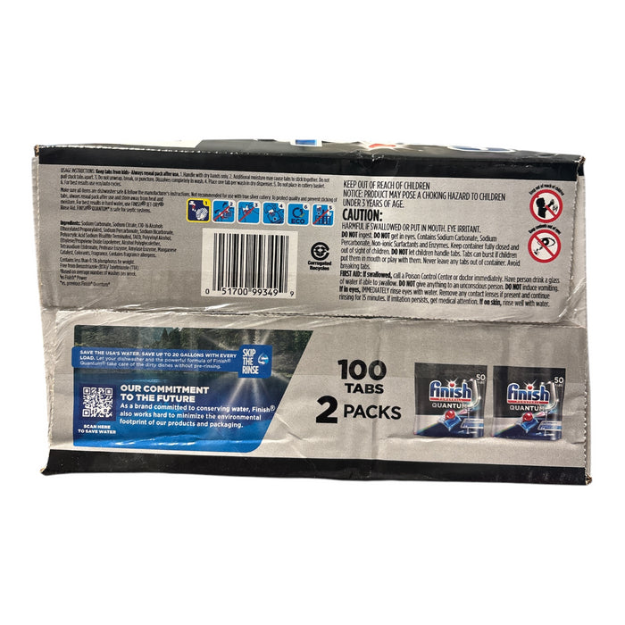 Finish Quantum Powerball Dishwasher Detergent Tablets, 100 Count