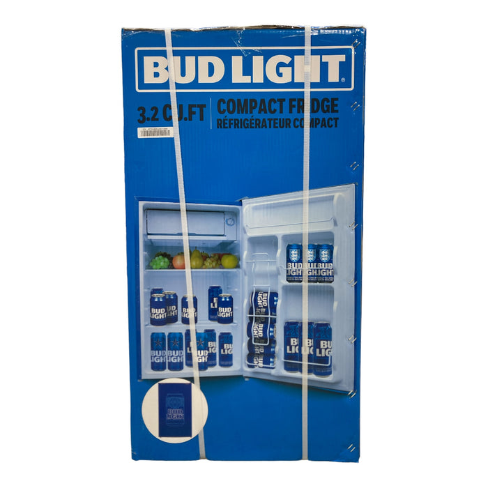 Bud Light Compact Refrigerator with Adjustable Temperature Control, 3.2 Cu. Ft