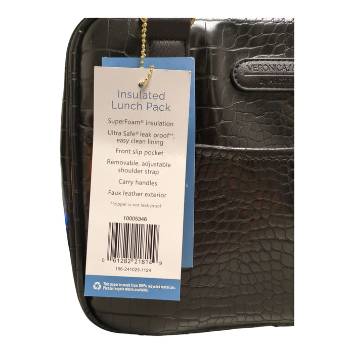 Veronica Jamison by Arctic Zone Faux Leather Lunch Bag with Food Containers