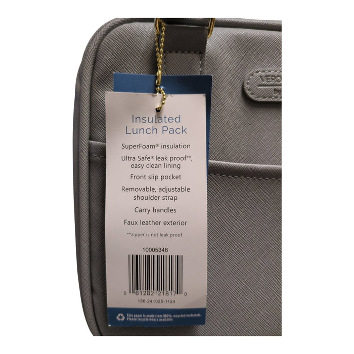 Veronica Jamison by Arctic Zone Faux Leather Lunch Bag with Food Containers