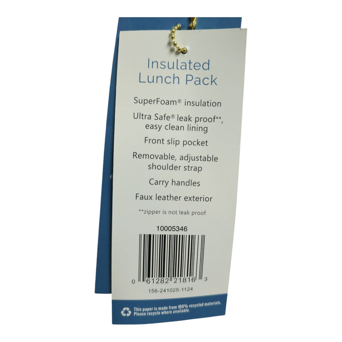 Veronica Jamison by Arctic Zone Faux Leather Lunch Bag with Food Containers