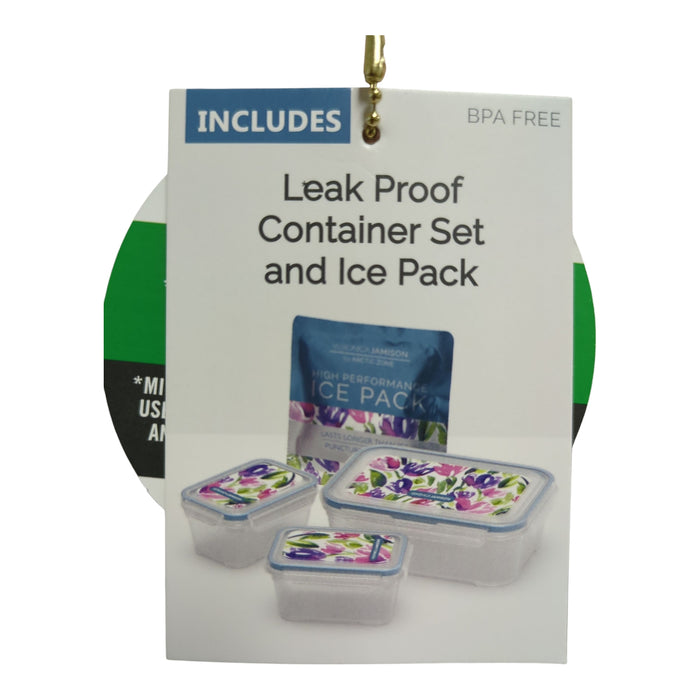 Veronica Jamison by Arctic Zone Faux Leather Lunch Bag with Food Containers