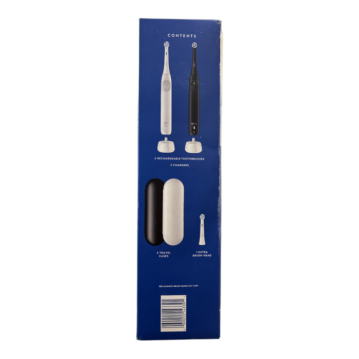 Oral-B iO Series 2 Deep Clean Rechargeable Toothbrush, White & Black, Set of 2