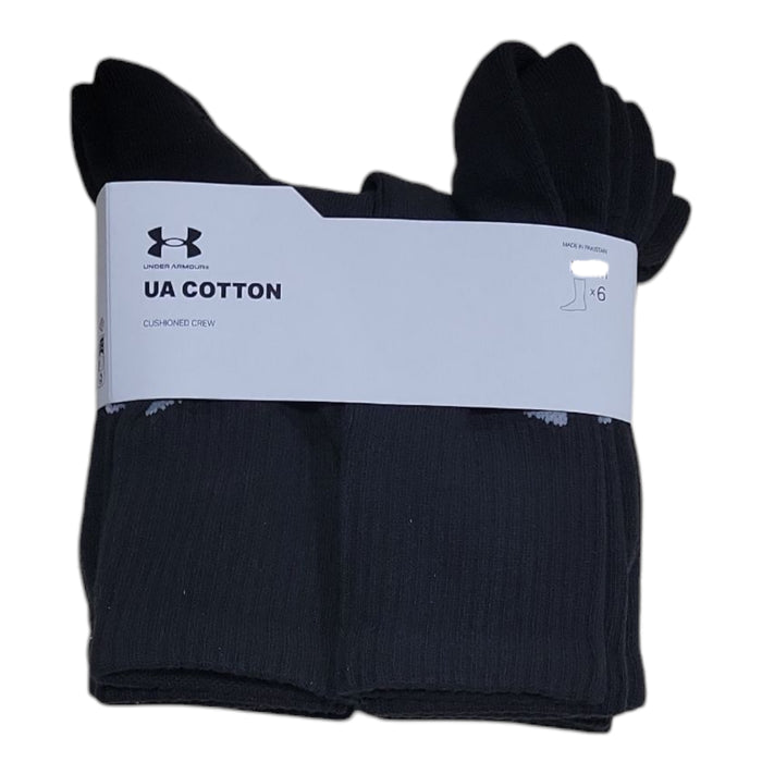 Under Armour Men's Moisture Wicking 6-Pack Soft Cotton Crew Sock
