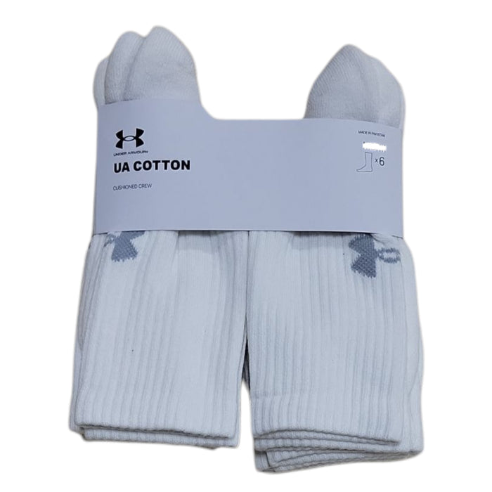 Under Armour Men's Moisture Wicking 6-Pack Soft Cotton Crew Sock